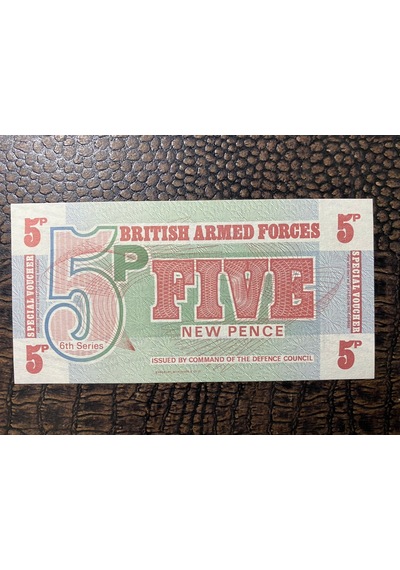 İngilitere British Armed Forced 1972 Askeri Kağıt Para 5 New Pence - Çil