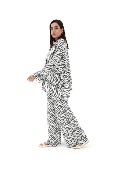 Wpr Zebra Desenli Alt Üst İkili Takım - Siyah-siyah Siyah