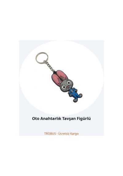 Trobus Oto Anahtarlık Tavşan Figürlü