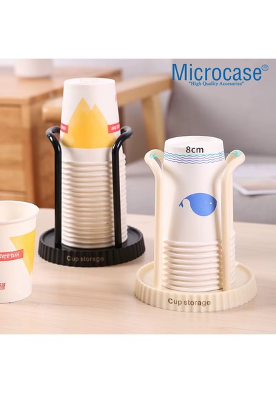 Microcase Masaüstü Kağıt Bardak Tutucu Düzenleyici - Al5308 2 Adet Bej