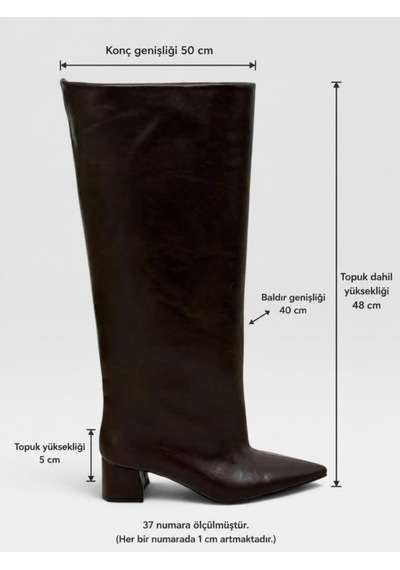 Erva'nın Butiği Kahve Cilt Losy Xl Geniş Konç Kalın Bacak 5 Cm Topuklu Çizme-6407 Kahverengi Erva'nın Butiği Kahve Cilt Losy Xl Geniş Konç Kalın Bacak 5 Cm Topuklu Çizme-6407 Kahverengi