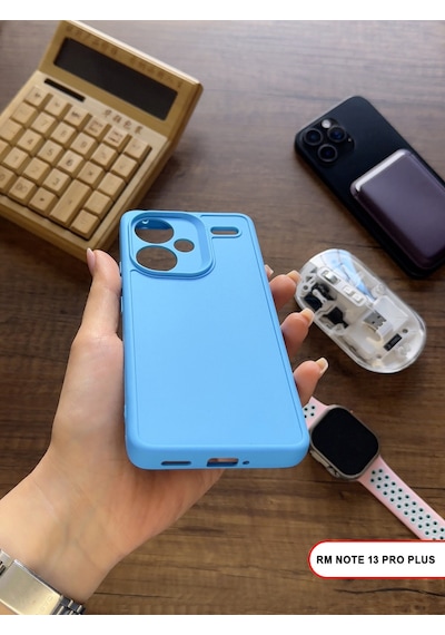 Redmi Note 13 Pro Plus Uyumlu Kamera Korumalı Darbeye Dayanıklı Renk Atmayan Keep Silikon Kılıf Mavi