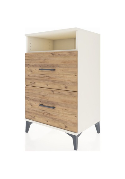 Hyperion Komodin Tek Raflı 2 Çekmeceli 60x44x96 Aytaşı-çam Aytaşı