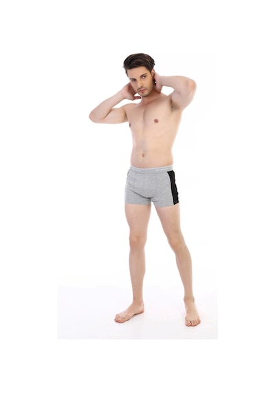 Çift Kaplan 850 Biyeli Likralı Erkek Boxer Gri