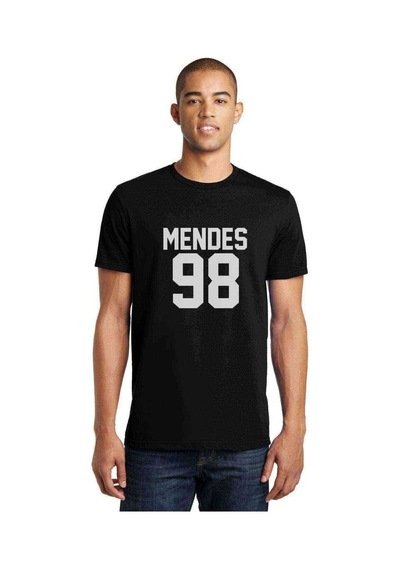 Shawn Mendes 98 Baskılı Siyah Erkek Tshirt