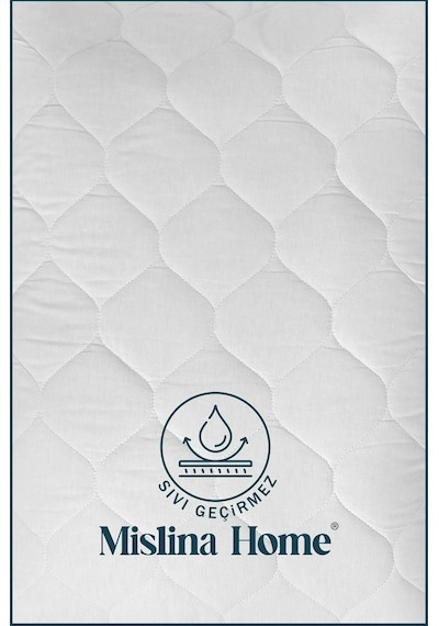 Mislina Home Kapitone Microfiber Fitted Sıvı Geçirmez Tek & Çift Kişilik Yatak Koruyucu Alezi Beyaz