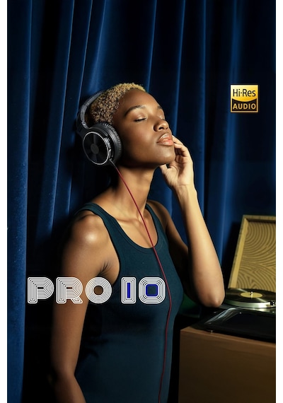 Pro 10 Yüksek Çözünürlüklü Hi-res Stüdyo Kayıt Ve Miksaj Dj Stereo Kablolu Kulak Üstü Kulaklık