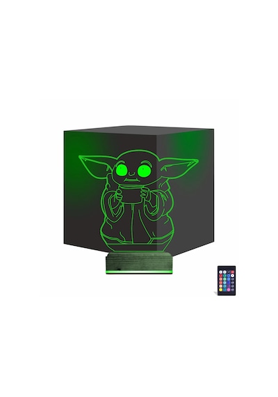 Luvivia Bebek Yoda 3d Lamba - Masa Gece Lambası Şeffaf