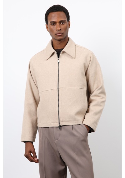 Antioch Regular Fit Dokulu Erkek Mont Bej