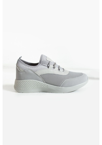 Buz - Gri Anatomik Esnek Taban Slip-on Spor Ayakkabı Günlük Sneaker Buz - Gri
