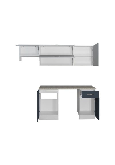 Decoraktiv Elite 220 Mdf Hazır Mutfak Dolabı - Tezgah Dahil - Antrasit - Buz Gri Diğer Decoraktiv Elite 220 Mdf Hazır Mutfak Dolabı - Tezgah Dahil - Antrasit - Buz Gri Diğer