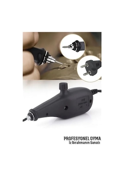 Zenvia Elektrikli Gravür Kalemi Metal, Cam, Ahşap İçin Profesyonel Oyma Aleti 722491 Znv2023