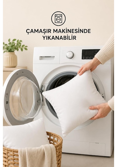 2'li İç Kırlent Silikon Elyaf Dolgulu Koltuk Kırlenti İç Yastık Dolgusu Kırlent İçi Çok Renkli