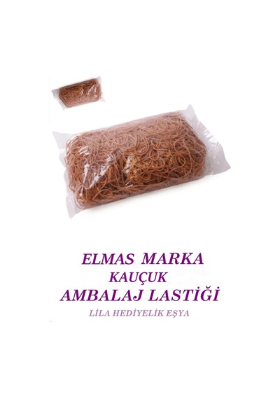 1000 Adet Kauçuk Elmas Marka Ambalaj Lastiği / Paket Lastiği / 40 Mm /