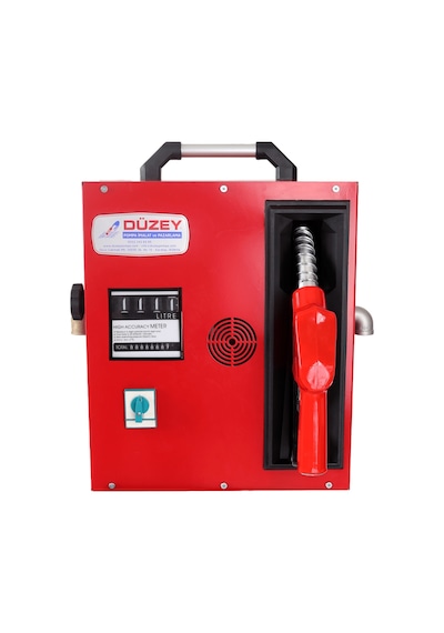 Düzey 220 Volt 1'' Sayaçlı Kapaklı Tip Otomatik Mazot Aktarma Tabanca + Sayaç + Pompa + Hortum