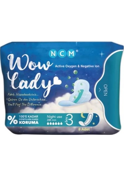 Wow Lady Gece Hijyenik Ped 8'li