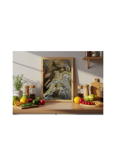 Rönesans Rubens Kutsal Üçleme Çerçevesiz Poster 21x30 Cm A4 Tablo Rönesans Klasik Sanat Duvar Dekoru