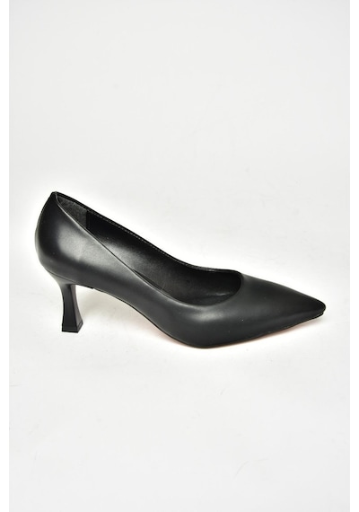 Fox Shoes T676032009 Siyah Kalın Topuklu Kadın Ayakkabı Siyah