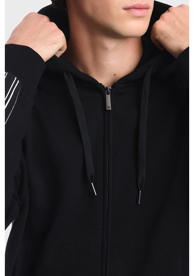 Emporio Armani %100 Pamuk Fermuar Ve Cepli Sweat Erkek Sweat Em006849 Af13713 Uc001 Siyah