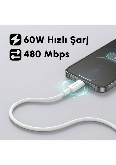 Ven-dens Vd-dcr05 60w Usb-c Premium Şarj Ve Data Kablosu