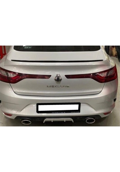 Spoiler Renault Megane 4 Bagaj Üzeri Çıta - Spoiler - Siyah + Çift Taraflı Bantlı