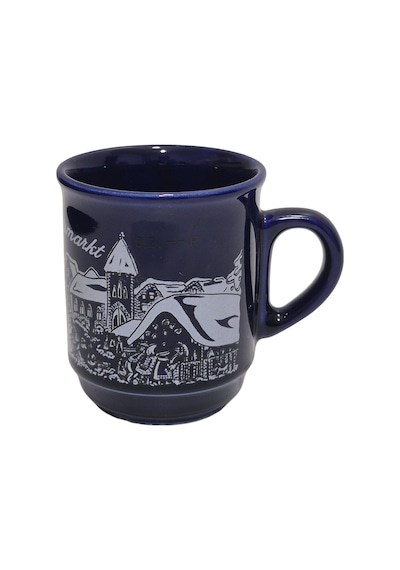 Vintage Nürnberg Christkindlesmarkt Tasarımlı Porselen Kupa 9,5cm 007 Çok Renkli