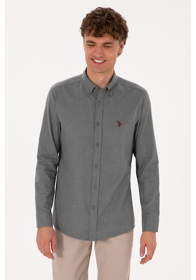 U.s. Polo Assn. Erkek Gri Gömlek Basic 50316721-vr024 Gri U.s. Polo Assn. Erkek Gri Gömlek Basic 50316721-vr024 Gri