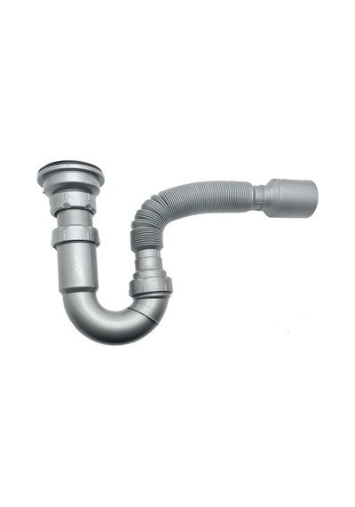 Donau Lavabo Eviye Sifonu S Tipi Körüklü .ø40 - 50 Mm Çıkışlı 3 Adet