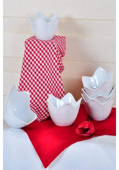 Lexroo Beyaz Zambak Çerezlik/sosluk 12 Cm 6 Adet