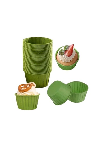 Cupcake/muffin /suffle Kek Kapsülü Yeşil 50 Li Yeşil