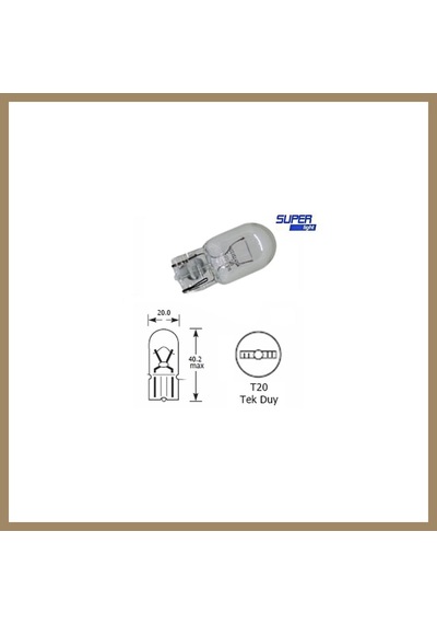 Bezos Super Light T20 Dipsiz Turuncu Park Ampulü Çift Duy Wy21 12v 21w 1 Adet 22