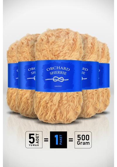 Bal Köpüğü 5'li Paket 100 Gr / 60 M Tavşan Tüyü Dokulu Kalın Kürk Peluş Örgü İpi