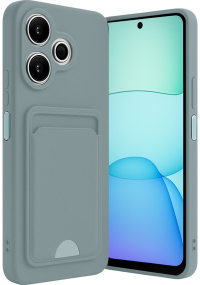 Newface Xiaomi Redmi 13 4g Kılıf Kelvin Kartvizitli Silikon - Açık Yeşil Açık Yeşil
