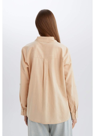 DeFacto Regular Fit Basic Düz Cepli Uzun Kollu Gömlek W7734AZ25SPBG390