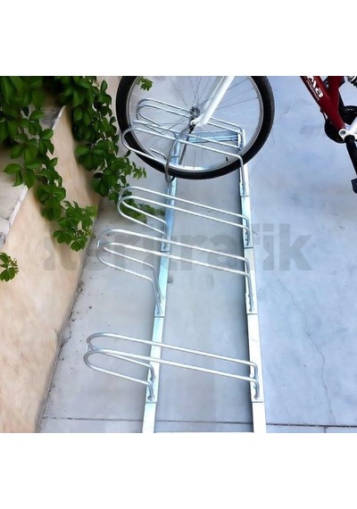 Bisiklet Park Yeri Beşli Galvaniz 40x175 Cm, Bisiklet Park Demiri-562 Çok Renkli