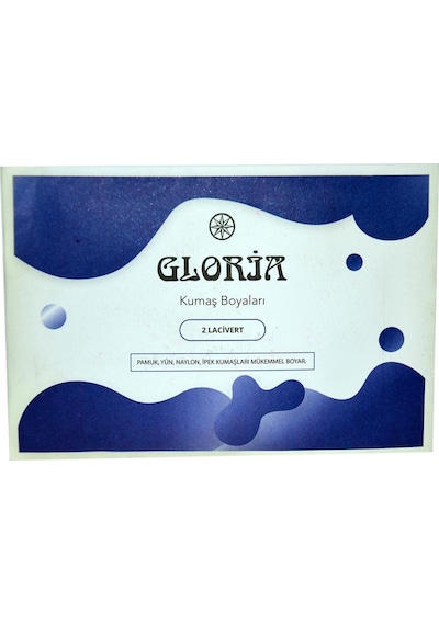 Gloria 2 Lacivert Renk Pamuk Yün Naylon İpek Kumaş Boyası 10Gr.
