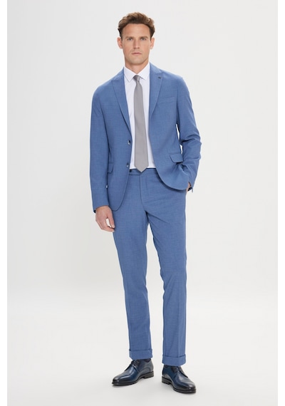 AC&Co / Altınyıldız Classics Erkek Mavı Slim Fit Dar Kesim Kırlangıç Yaka Gofre Desenli Takım Elbise Mavı AC&Co / Altınyıldız Classics Erkek Mavı Slim Fit Dar Kesim Kırlangıç Yaka Gofre Desenli Takım Elbise Mavı