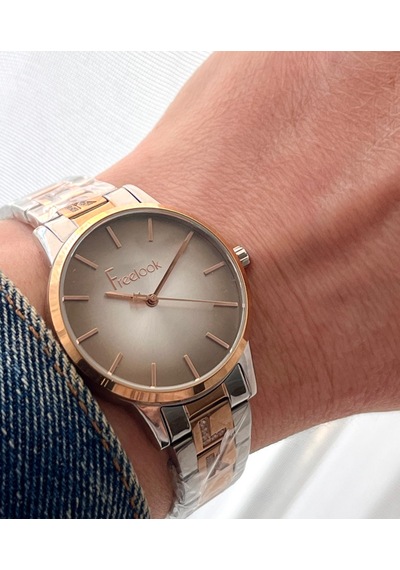 Freelook Fl-64389 Çelik Kordon Ve Kasa 5 Atm Su Geçirmez Kadın Kol Saati Rose Gold