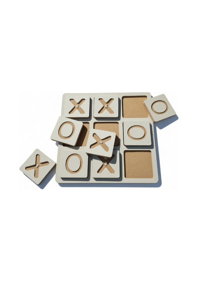 Ahşap Tic Tac Toe Oyunu Dekoratif, Eğlenceli Ve Eğitici Masa Oyunu