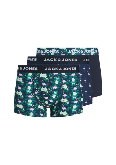 Jack & Jones Flamingo Erkek 3'lü Boxer 12295142-nb Çok Renkli