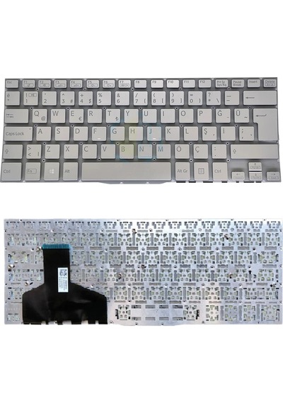 Sony Vaio Svf13n1b4e, Svf13n23cx, Svf13n1l2rs Uyumlu Klavye Tuş Takımı Tuş Seti Gri Türkçe