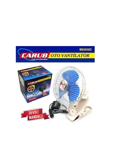 Carub Vantilatör 24v 10 İnch Mandallı