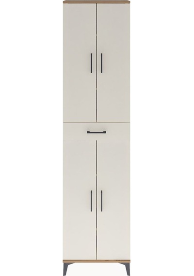 Arges Dolap 5 Raflı Tek Çekmeceli 4 Kapaklı 60x30x243 Çam-aytaşı Çam