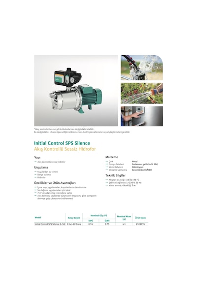 Wilo Control Sps Silence 5-58 Sessiz Hidrofor 5 Kat - 10 Daire