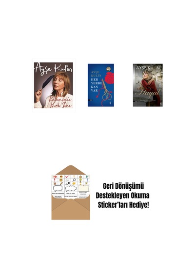 Kalemimle Kırk Sene Ciltli + Her Yerde Kan Var Midi Boy + Hayal + Okuma Sticker'ları