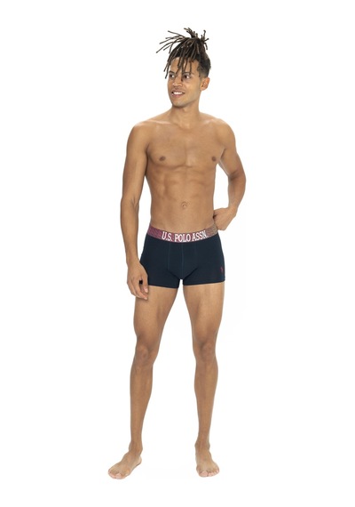 U.s. Polo Assn. Erkek Siyah - Gri Melanj - Lacivert 3 Lü Boxer Siyah - Gri Melanj - Lacivert