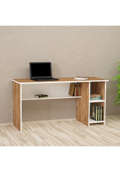 Kalenderdekor1 Kalender Dekor Avel 145 Cm Çalışma Masası Avl02 Beyaz  -  Meşe
