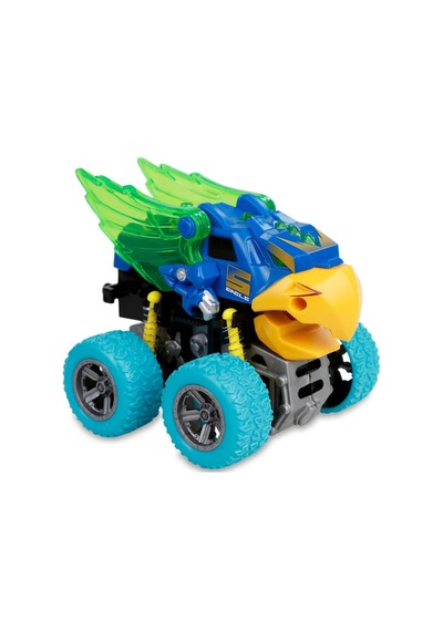 Kartal Temalı Canavar Araba Seti - 360 Derece Takla Atan Atalet Motorlu Monster Truck Oyuncak Çok Renkli