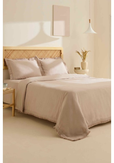 Karaca Home Helios %100 Pamuk Çift Kişilik Nevresim Takımı Taş