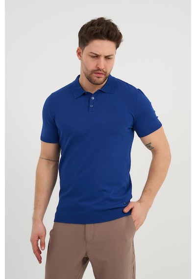 Alexander Gardi Alexandergardı Polo Yaka Düğmeli Triko T-shirt 50024 Mavi